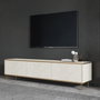 Hanah Home Mueble de TV Travertino y Oro